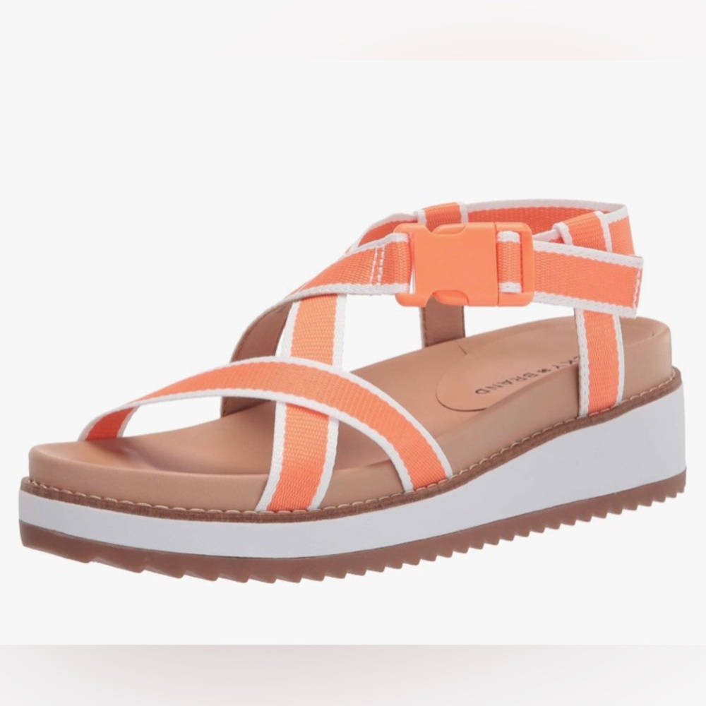 Lucky Brand Imbae Melon Orange Strappy Sandals size 9.5-NWT